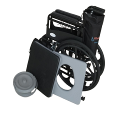 Folding Commode Wheelchair with Attendant Brakes Folding Commode Wheelchair with Attendant Brakes