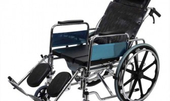 Foldable Recliner Wheelchair with Soft U Cut Commode-Seat and Mag Wheels