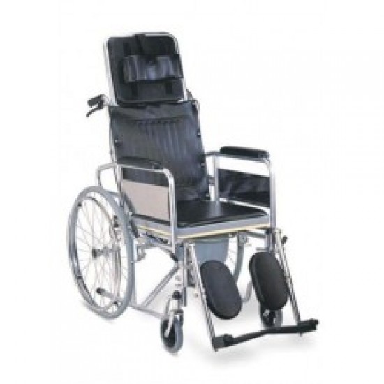 609 GC Reclining Wheelchair With Commode
