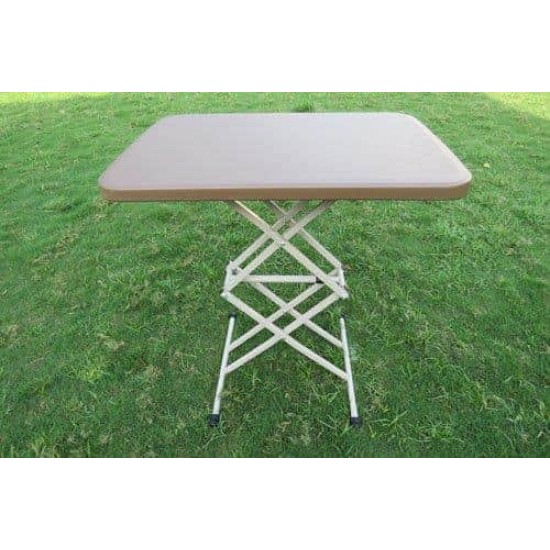 Variable Height Table Brown