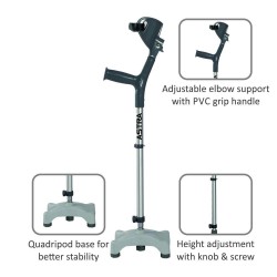 Vissco Astra Max Elbow Crutches - Quadripod Base Vissco Astra Max Elbow Crutches - Quadripod Base