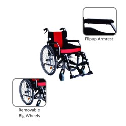 Vissco Superior Aluminium Wheelchair with Removable Big Wheels Vissco Superior Aluminium Wheelchair with Removable Big Wheels