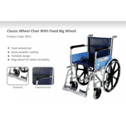 Vissco Classic Wheelchair With Fixed Big Wheels