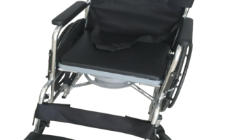 Folding Chrome Polished Commode Wheelchair with Sefty Belt